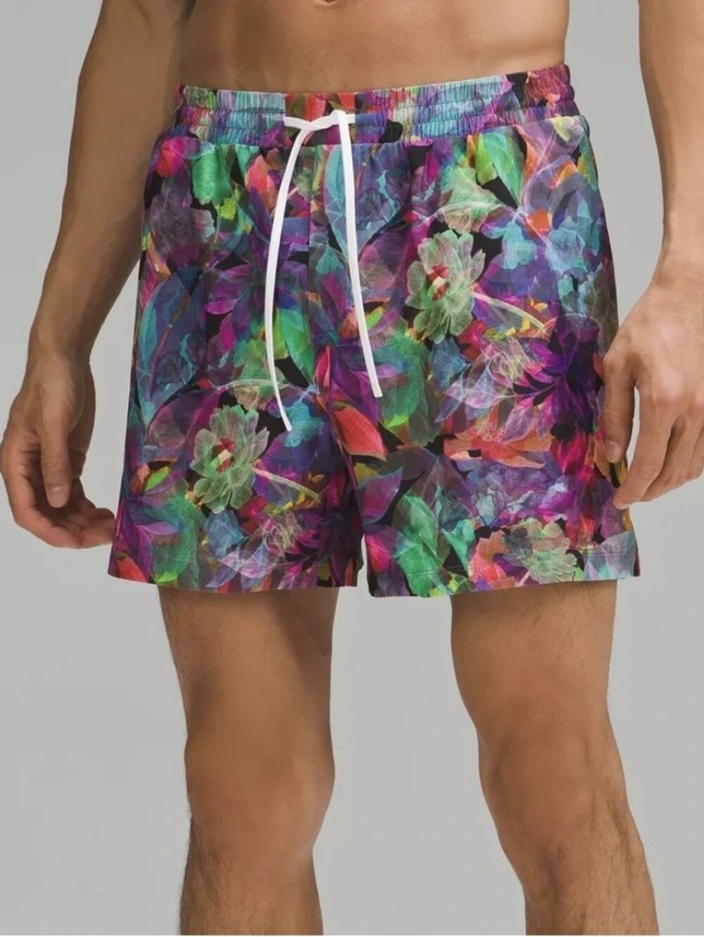 Vivid Floral Overlay Multi pool shiorts